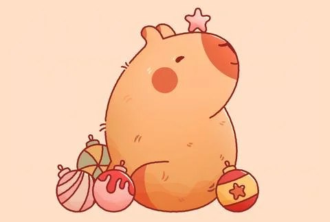Cute New Year characters. Stock Illustration