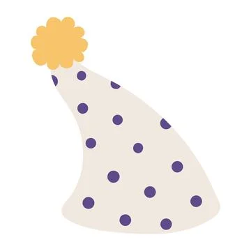 Cute nightcap with pompom isolated Stockillustratie
