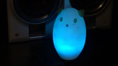 Cute nightlight, changes rainbow colors Stock-Footage 38378723