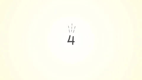 Cute number countdown animation Stock Footage 311869552