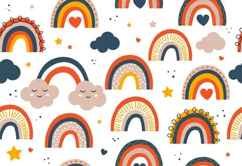 Cute nursery seamless pattern Illustrazione stock