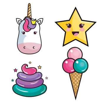 Cute objects design Stock Illustration