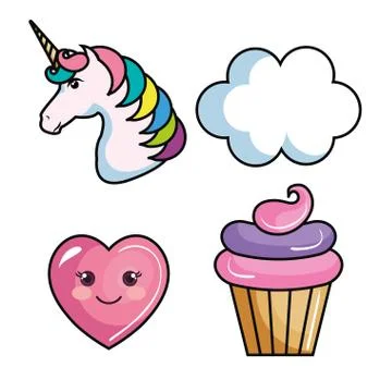 Cute objects design Stock Illustration