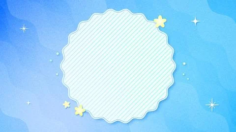 Cute Ocean Frame Wallpaper with Blue Grainy Texture Stock Illustration