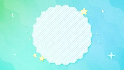 Cute Ocean Frame Wallpaper with Light Blue Texture Stock Illustration