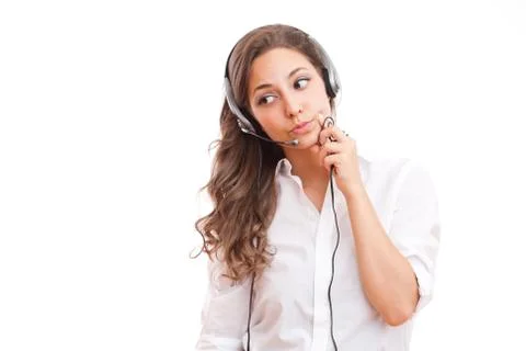 Cute office girl. Stock Photos