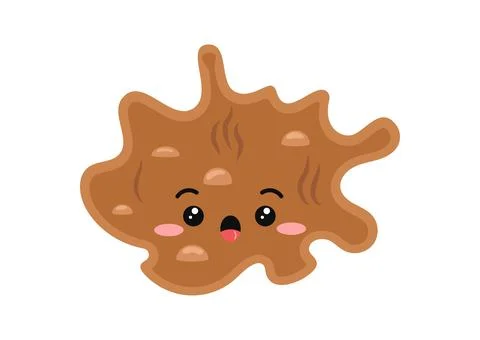 Cute oop excrement for bristol scale chart waterly with bubbles. Stock Illustration