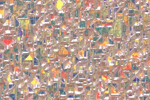 Cute optic crystalline pattern digital graphic texture or background Stock Illustration