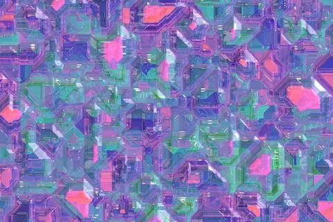 Cute optic wire crystals template digitally drawn texture illustration Illustrazione stock