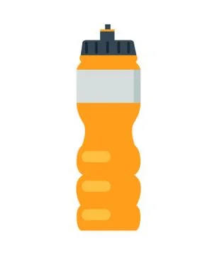 Cute Orange Bottle Template Vector Illustration Illustrazione stock