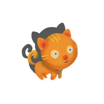 Cute Orange Cat Stock Illustration