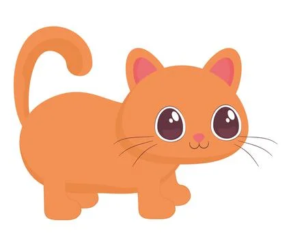 Cute orange cat Stock Illustration
