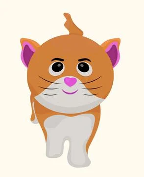 Cute orange cat Stock Illustration