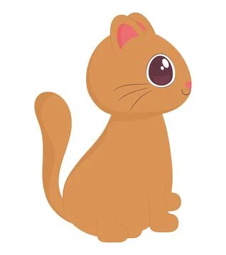 Cute orange kitten Stock Illustration