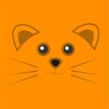 Cute Orange Mouse Face Background Illustration Stock Illustration