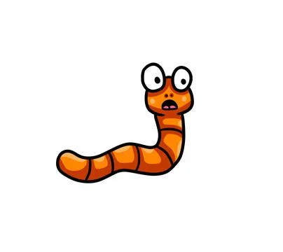 Cute Orange Worm Stock Illustration