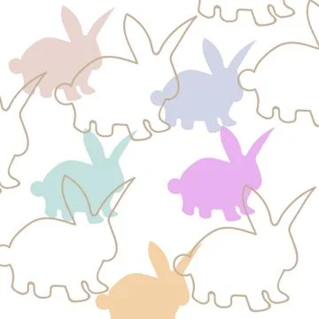 Cute ostern rabbit vector illustration. Easter cartoon bunny isolated on white Stock Illustration