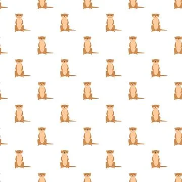 Cute otter animal seamless pattern repeating background イラスト素材