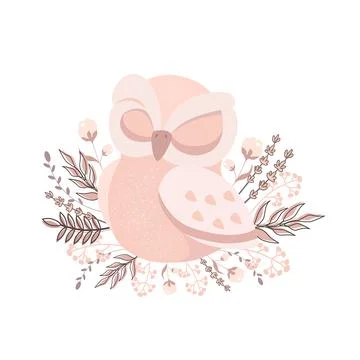Cute owl Illustrazione stock