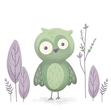 Cute Owl Illustration Stock Illustration