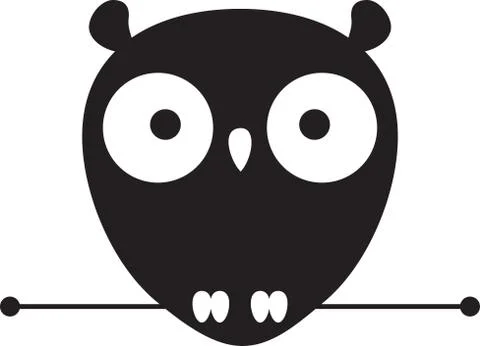 Cute Owl Logo Stock Illustration