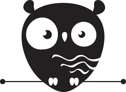 Cute Owl Logo Stock Illustration