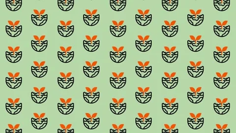 Cute Owl Pattern on Green Background. Stock Footage 325383756