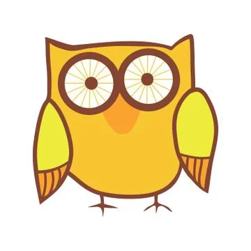 Cute owl. vector bird. Stock Illustration