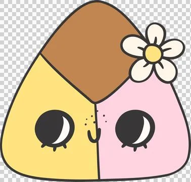 Cute Pan Dulce Characters Girly Mexican Sweet Cartoon Doodles Stock Illustration