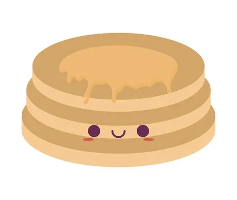 Cute pancakes pile Illustrazione stock