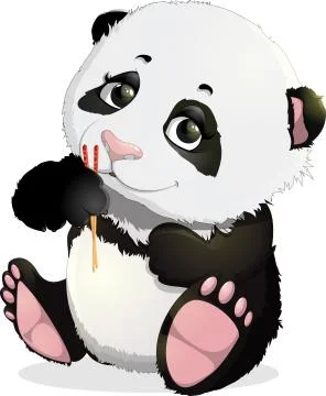 Cute Panda bear illustrations Stock Illustration