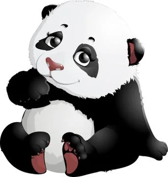 Cute Panda bear illustrations Stock Illustration