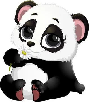 Cute Panda bear illustrations Stock Illustration