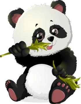 Cute Panda bear illustrations Stock Illustration