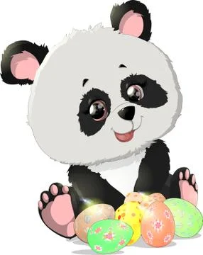 Cute Panda bear illustrations Stock Illustration