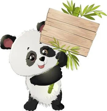 Cute Panda bear illustrations Stock Illustration