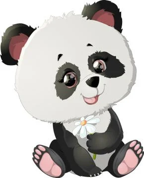 Cute Panda bear illustrations Stock Illustration
