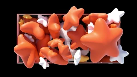 Cute Panda Breaking Through Screen 3D Naked-Eye Star Background Stock Footage 331848428