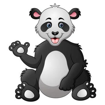 Cute panda cartoon Stock Illustration