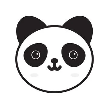 Cute Panda face icon. Vector illustration Stock Illustration