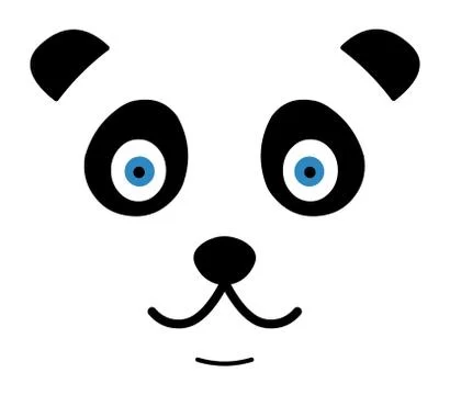 Cute panda face Stock Illustration