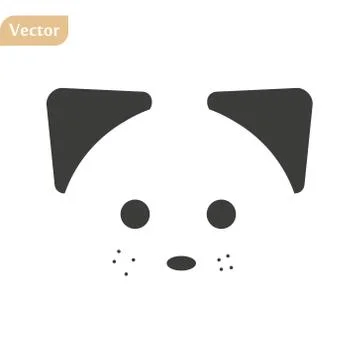 Cute panda face. Vector illustration panda bear . Logo design template. Anima Stock Illustration
