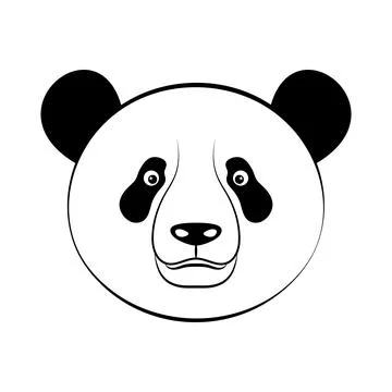 Cute Panda Face Vector Illustration Stock Illustration