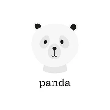 Cute panda head vector. Stock Illustration
