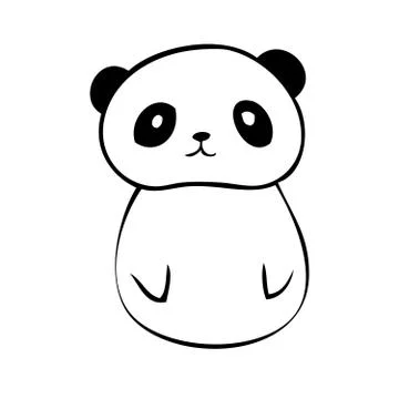 Cute panda icon Stock Illustration