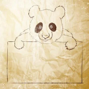 Cute panda. Illustrazione stock