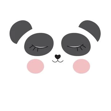 Cute panda mask background. Vector illustration イラスト素材
