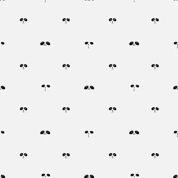 Cute panda seamless pattern background. Vector illustration. Illustrazione stock