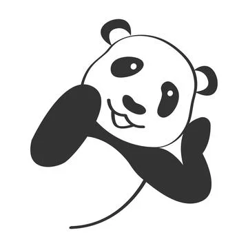 Cute panda vector illustration Illustrazione stock