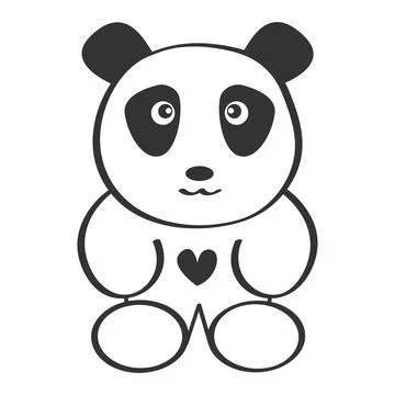 Cute panda vector illustration Stock Illustration